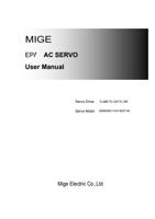 MIGE EP 1 AC SERVO User Manual Servo Drive TL08FTL12FTL16F (Page 1 / 9) Maxsine EP100 AC SERVO User Manual